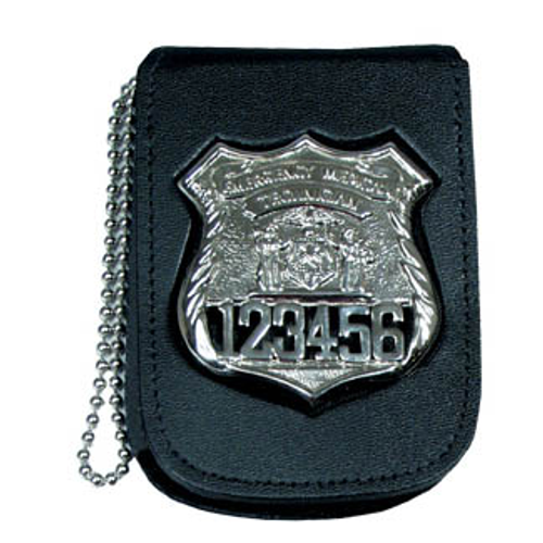Magnetic Badge & ID Neck Holder w/ Pocket & Chain - 3.00''x4.50''