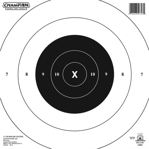 Champion Official NRA Paper Targets GB-8(CP) 25 yd Timed and Rapid Fire 12/ct