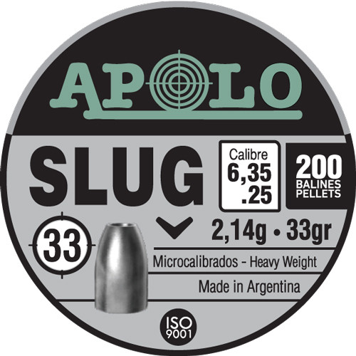 200 PACKHATSAN APOLO 25 SLUG 33 GRAIN 