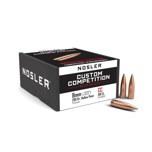 Nosler Custom Competition Bullets 8mm .323" 200 gr HPBT 100/ct Nosler Custom Competition Bullets 8mm .323" 200 gr HPBT 100/ct