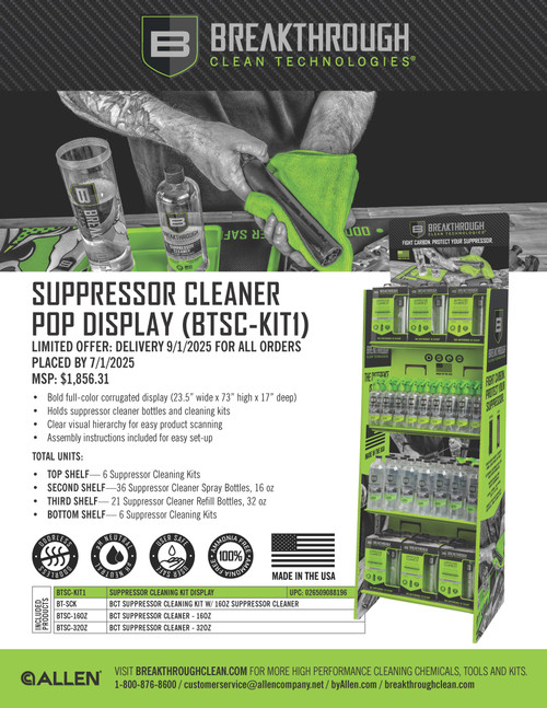 Suppressor Cleaning Kit Display