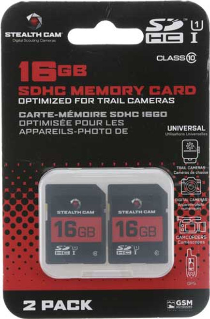 16GB 2PK SUPER SPEED CLASS 10STEALTH CAM SDHC MEMORY CARD 