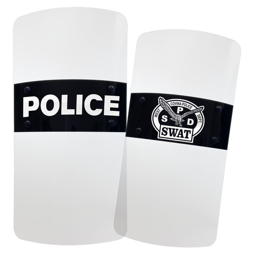 Custom Riot Shield Lettering (Laser UV Application)