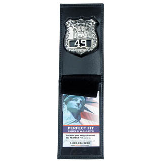 Dress Leather Top Opening Badge Case - 2.75''x4.75''