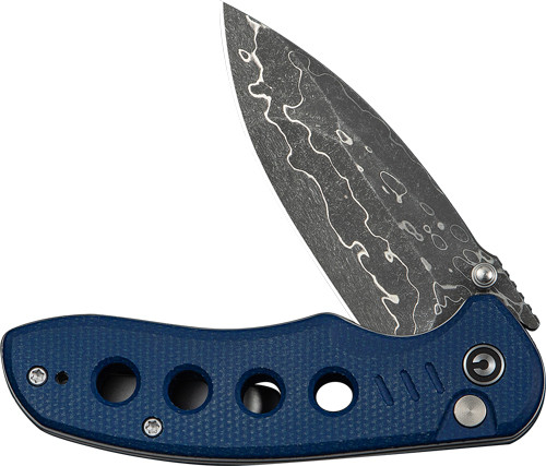 BLUE CANVAS MICARTA DAMASCUSCIVIVI KNIFE TRIPTYCH 2.97" 