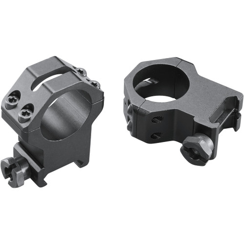 Weaver Classic 4Hole Skeleton Rings Matte Black 1" XXHigh Clamshell Pack