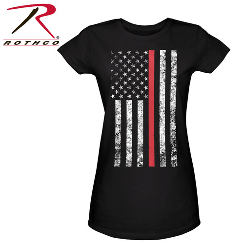 Rothco Womens Thin Red Line Longer T-Shirt 