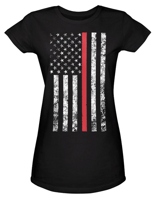 Rothco Womens Thin Red Line Longer T-Shirt 