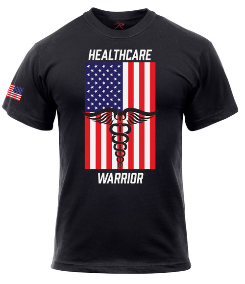 Rothco Healthcare Warrior US Flag T-Shirt - Black