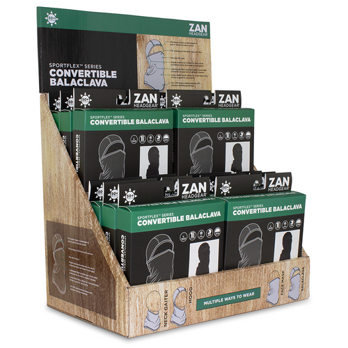 ZAN Prepack Display - Sport Flex Convertible Balaclava
