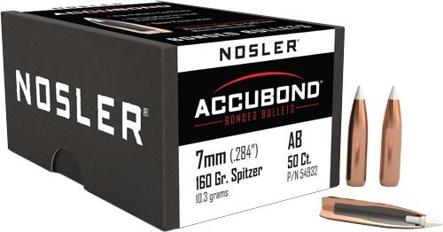 Nosler 7mm Caliber 160gr AccuBond Bullets 50 Count