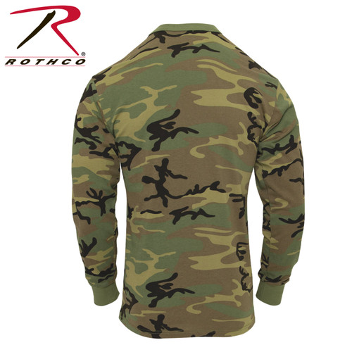 Rothco Long Sleeve Vintage T-Shirt - Woodland Camo
