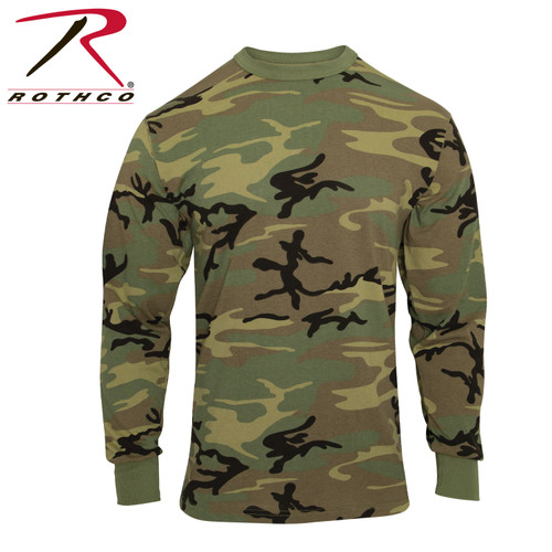 Rothco Long Sleeve Vintage T-Shirt - Woodland Camo