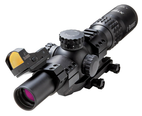 REFURBISHED Burris XTR II Rifle Scope Combo - 1-5x24mm Illum. XTR II Ballistic 5.56 G3 Reticle Low Mil Knobs Matte