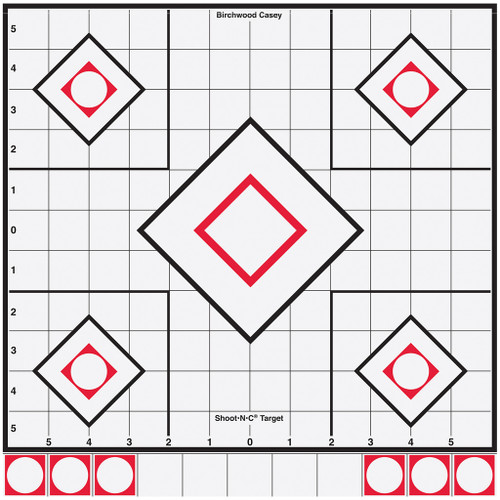 Birchwood Casey Shoot-N-C Target 8 in. Black/White Sight-In 5 pk.