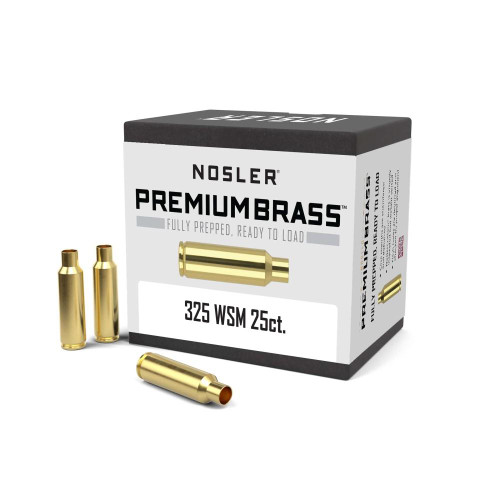 Nosler Unprimed Brass Rifle Cartridge Cases 25/ct .325 WSM