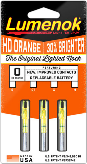 GT-SERIES HD ORANGE 3PKLUMENOK LIGHTED NOCK 