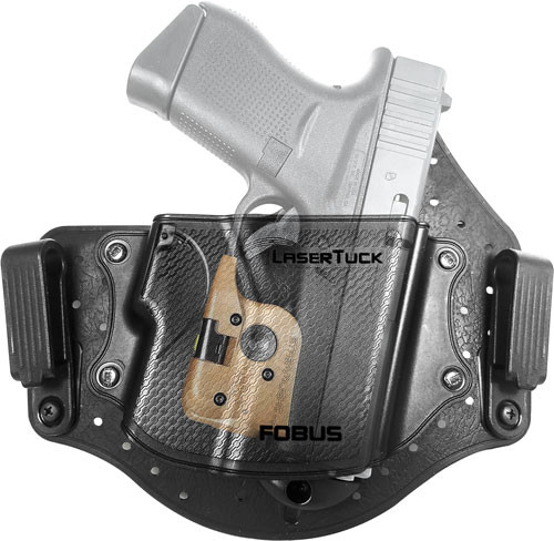 SINGLE STACK S-COMPACT W/LASERFOBUS HOLSTER UNIVERSAL IWB 