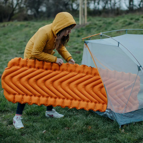 Klymit Insulated Static V Lite Sleeping Pad Mango Orange Regular