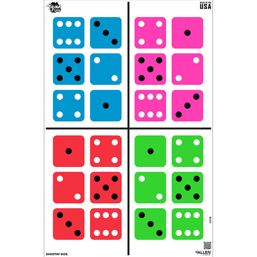 EZ AIM 23X35 PAPER TGT FUN SHOOT DICE 3PK MULTI