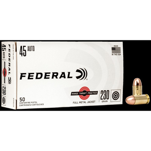 Federal .45 ACP Ammo 230gr FMJ Ammunition - 50 Rounds