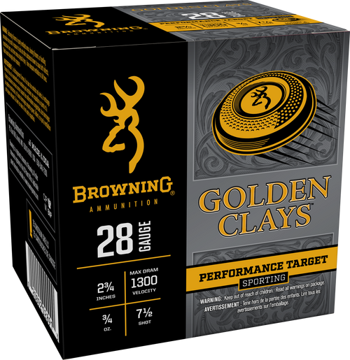 HOT ITEM Browning Ammo BGC287 Golden Clays  28Gauge 2.75" 3/4oz 7.5Shot 25 rds