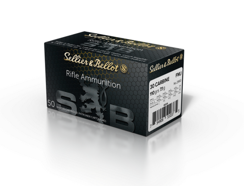Sellier & Bellot 30 Carbine Ammo 110gr FMJ Ammunition - 1000 Rounds