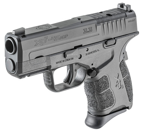 Springfield Armory XDSG93345BOSP XD-S Mod2 OSP 45 ACP 5+1 6+1 3.30" Black Melonite Steel Barrel & Optic Ready/Serrated Slide, Black Polymer Frame w/Picatinny Rail, Black Textured Polymer Grip