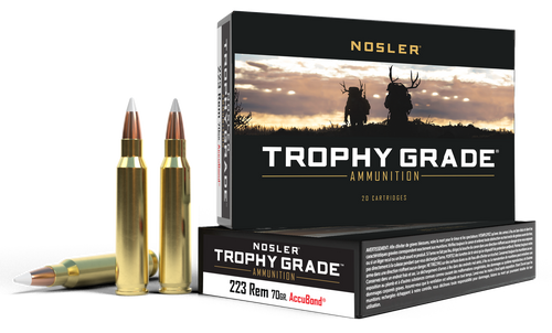 Nosler 61036 Match Grade  223Rem 70gr Soft Point 20 Per Box/20 Case Ammo for MA, CT, NJ, IL, NY & CA Buyers