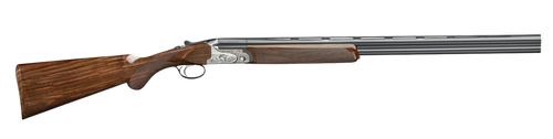 Rizzini USA 2203-1228 Aurum EVO 12 Gauge Break Open 3" 2rd 28" Black Over/Under Vent Rib Barrel, Coin Anodized Receiver Engraved w/Game Scene, Fixed Turkish Walnut Stock w/Prince of Whales Grip