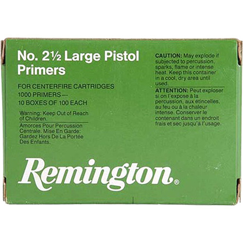 Remington 2 1/2 Large Pistol Primers 1000 Count