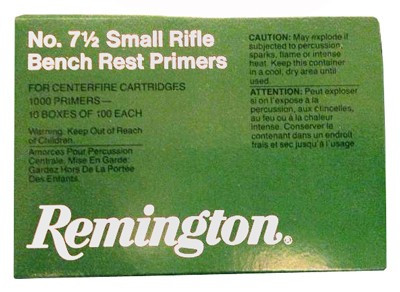 BENCHREST 5000 PACK CASEREMINGTON PRIMERS SMALL RIFLE 