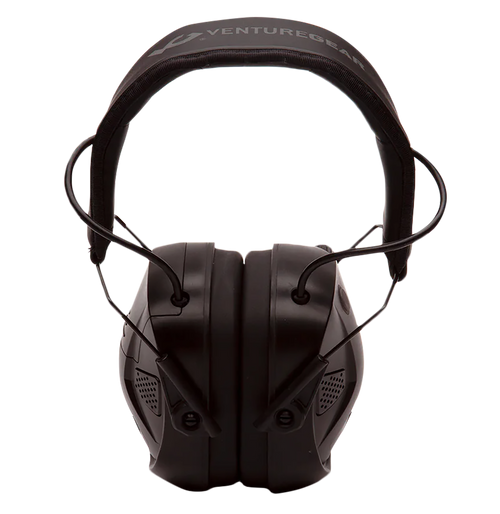 Pyramex VGPME30BT Venture Gear AMP Muff Polymer 26 dB Over the Head Black Adult 1 Pair