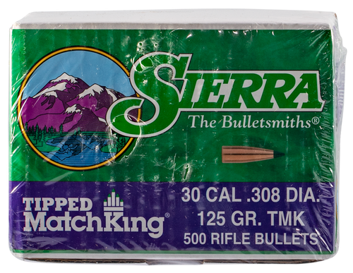 Sierra 7725C Tipped MatchKing  30Cal 125gr Tipped MatchKing 500/Box