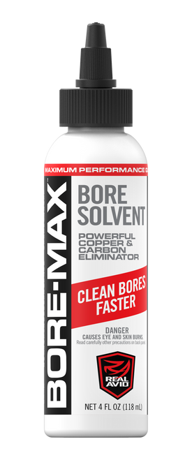 Real Avid AVBMBS4L Bore-Max Solvent Removes Carbon, Powder, Lead, Plastic Fouling 4 oz Bottle