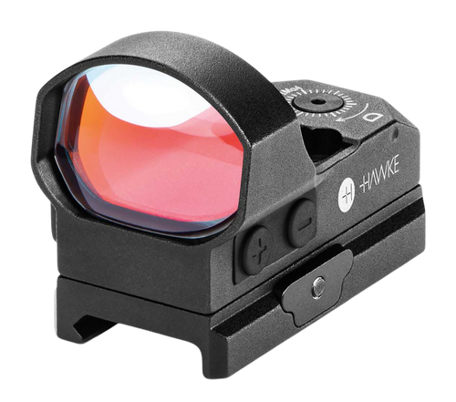 Hawke Sport Optics 12145 Reflex Sight  Black 1x34mm Illuminated Circle w/Red Dot Reticle Weaver Rail Mount