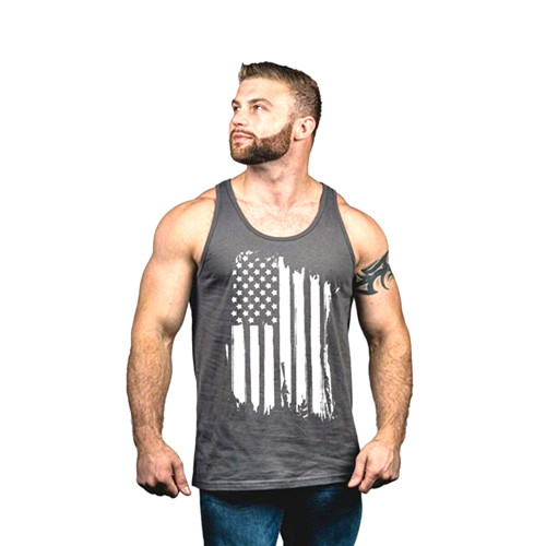 AMERICA JERSEY TANK - MEDIUM, GRAY