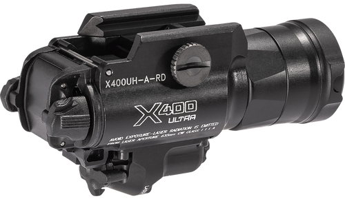 SureFire X400UHARD X400UH-A-RD Ultra Masterfire Black Anodized 1000 Lumens White LED/Red Laser