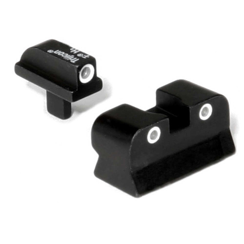 BRIGHT & TOUGH NIGHT SIGHTS - COLT GOVT 1911 W/ .055 TANG, FRONT WHITE OUT/GREEN TRITIUM, REAR WHITE OUT/YELLOW TRIT