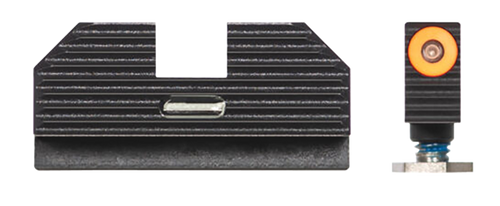 Night Fision GLK001010OGXG Official Costa Ludus Night Sights  Green Tritium Orange Outline Front Sight-Green Tritium Bar Rear Sight Glock 17/17L/17MOS/19