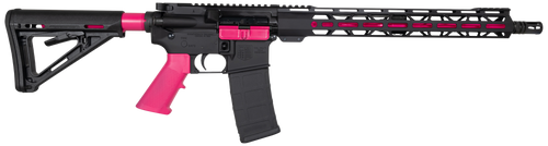 Exclusive Diamondback DB175AK591 DB15  5.56x45mm NATO 16" 30+1, Black with Prison Pink Accents, Carbon Lower, 15" M-Lok Handguard, Magpul Carbine Stock, A2 Grip