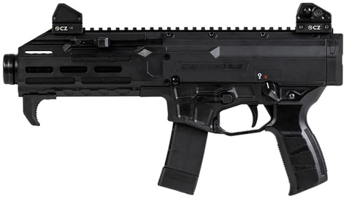   CZ-USA 91431 Scorpion 3+ 9mm Luger 20+1 7.80" Black Threaded Barrel, M-LOK Handguard, Picatinny Rail, Black Polymer Grip, Ambidextrous