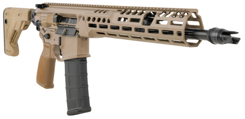 Sig Sauer RMCX556N16BIR MCX Spear LT IR 5.56 NATO 30+1 16" Black FNC Steel Threaded Bar, FDE Cerakote Picatinny Rail Alloy Steel Receiver, M-LOK Handguard, Telescoping Folding Flat Dark Earth Alum Stock, AR Compatible Reduced Angle Grip