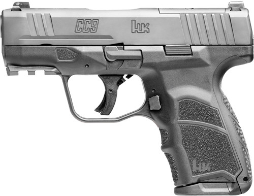 HK 81000550 CC9 Micro Compact  9mm Luger 10+1/12+1 3.32" Black Polygonal Rifled Barrel, Optic Ready/Serrated Steel Slide, Polymer Frame w/Picatinny Rail, Black Interchangeable Backstrap Grip, Ambidextrous