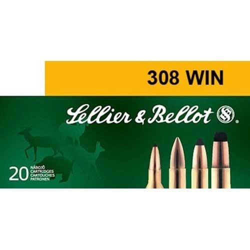 Sellier & Bellot .308 Winchester Ammo 168gr HPBT Ammunition - 20 Rounds