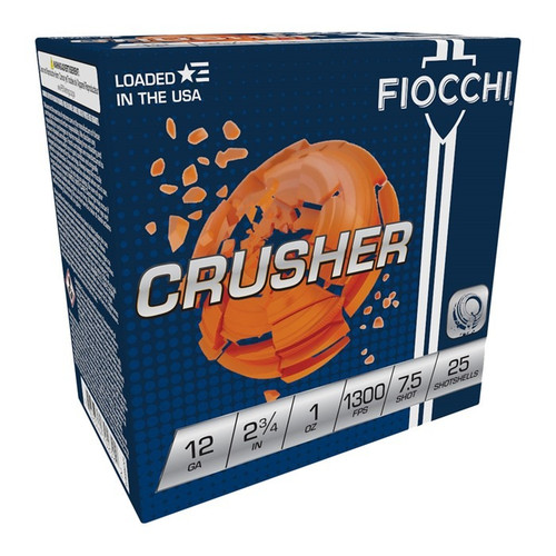 Fiocchi 12 Gauge Ammo 1 oz #7.5 Shot Ammunition - 250 Rounds