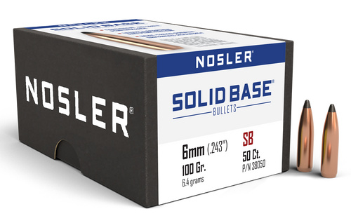 Nosler 38050 Solid Base  6mm 100gr Soft Point 50CT