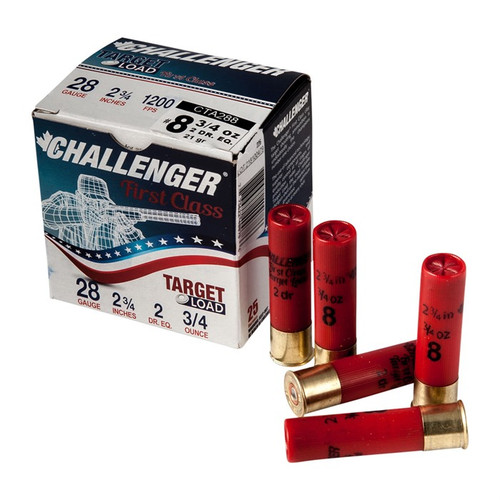 FIRST CLASS TARGET LOAD 28 GAUGE 3/4OZ #8 SHOT 250/CASE