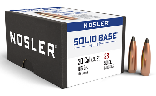 Nosler 38062 Solid Base  30Cal 165gr Soft Point 50CT