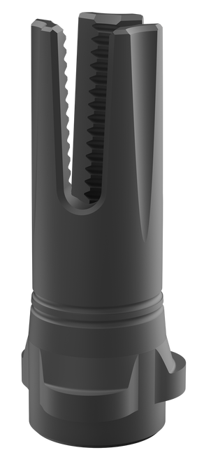 Breek Arms BRK4319 Scorch 3-Prong Flash Hider Black Nitride Steel 5/8"x24 Threads 9mmLuger Compatible w/ Breek-LOK 3QD